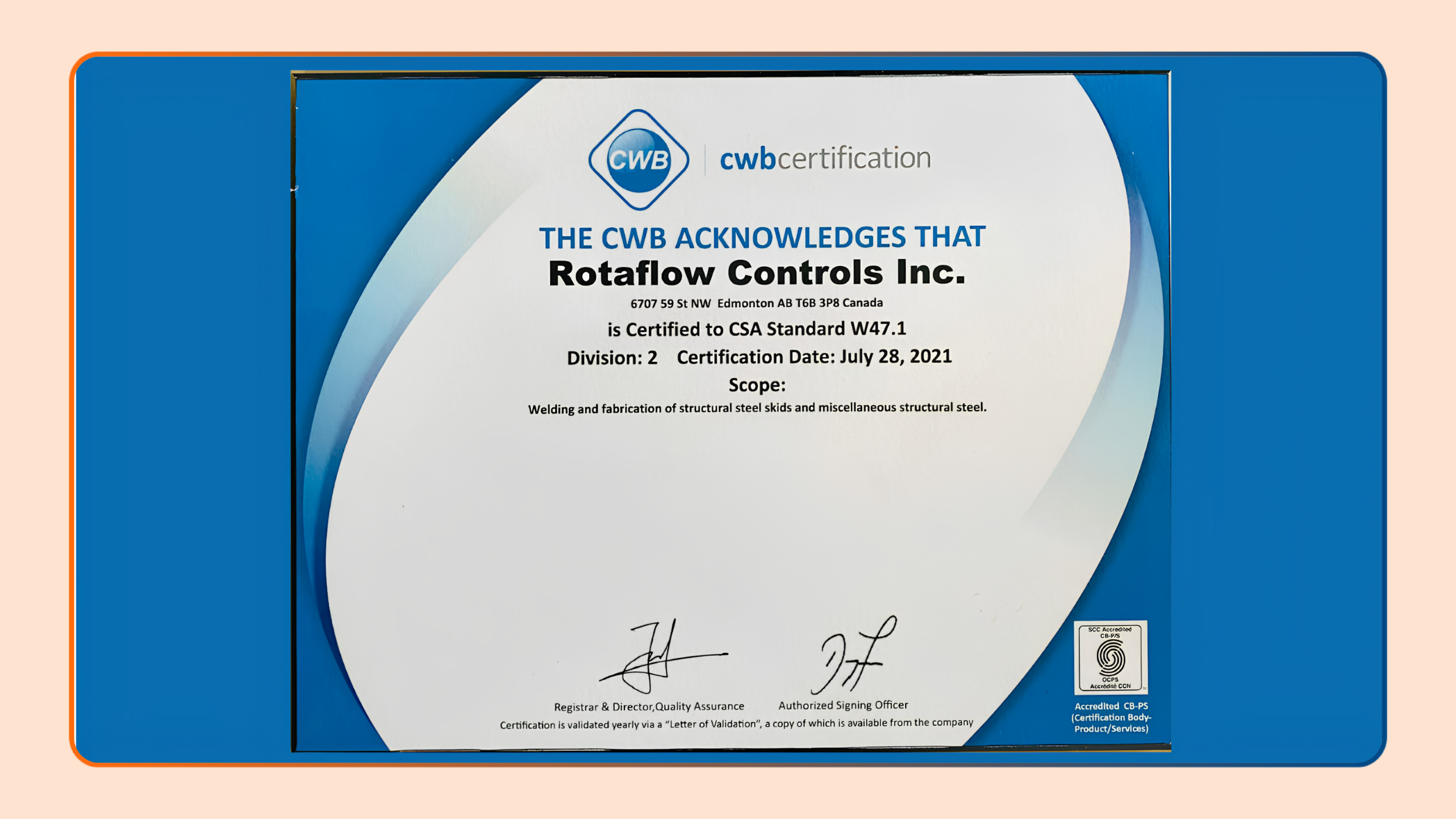 CWB Certification