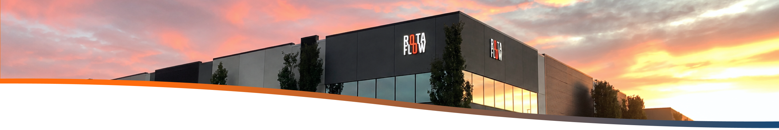 Rotaflow building at sunset