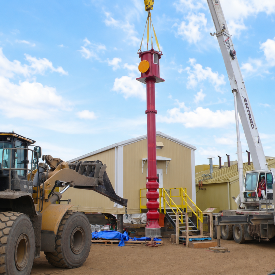 Rotaflow crew installing a fire standpipe on site