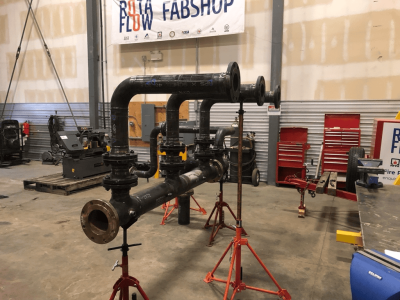 Rotaflow FabShop carbon steel pipe fabrication assembly